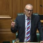 Labour Dunedin MP David Clark shares a family story with the House. PHOTO: PARLIAMENT TV