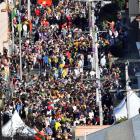 Thousands of Dunedin students take part in the Hyde St Party on Saturday. PHOTO: STEPHEN JAQUIERY