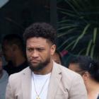 Manu Vatuvei outside the Manukau District Court after an appearance for charges of importing and...