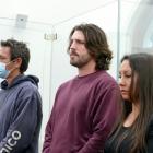 Defendants (from left) Jacob Jones, Ayden Watt and Sarah Jones were the target of a 10-month...