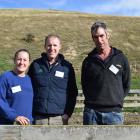 Auldamor owners (from left) Kellie and Steven Nichol and farm manager Grant Bezett showcased the...
