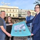 Dunedin theatre representatives (from left) Lawrie Forbes, Helen Scott, Geoff Patton and Jemma...