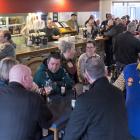 Patrons enjoy a final drink or two at the Carisbrook Hotel during its last day of trading on...