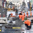 The George St upgrade is expected to be completed by Christmas. PHOTO: STEPHEN JAQUIERY