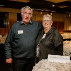 Jim Hore and Barbara Newton at the Otago Merino Association’s merino excellence awards in Wanaka...