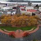 A view over Dunedin looking east from the Octagon towards Otago Harbour. PHOTO: STEPHEN JAQUIERY