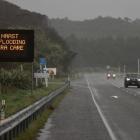 Motorists are warned of surface flooding on State Highway 6 south of Hokitika on the South Island...