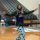 Otago Nuggets import Todd Withers is spotted wearing Cookie Monster pyjama pants during a...