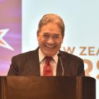 New Zealand First leader Winston Peters addresses a packed Fullwood Room at the Dunedin Town Hall...
