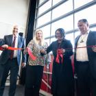Internal Affairs Minister Barbara Edmonds cuts the ribbon to mark the opening of the new Dunstan...