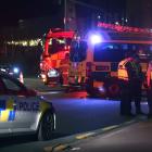 Emergency services at the intersection of Frederick St and Anzac Ave, where two pedestrians were...