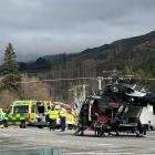 Emergency services at the scene this afternoon. PHOTO: SUPPLIED