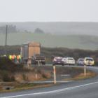 Emergency services at the scene of a fatal crash near Bluff this week. Photo: Toni McDonald