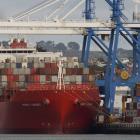 The un-silenced Monte Tamaro berthed at the multipurpose berth in Port Chalmers yesterday. PHOTO:...