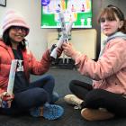 Enjoying their last school holidays together are Zara de Souza (left) and Jenny Atley, at a ti...