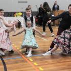 Showing off their rock’n’roll moves in the junior section of the Invercargill Rock’N’Roll...