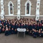 Present-day pupils, current and former teachers and parishioners celebrate Queenstown’s St Joseph...