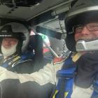 Otago Daily Times Balclutha bureau chief Richard Davison (right) prepares for take-off with...