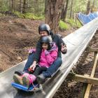 Uan Spijkerbosch and daughter Neava, 8, of Queenstown, were the first to ride the Goldrush Summer...