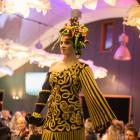 Hawkes Bay designer Laurel Judd’s avant garde entry Gold Medusa is modelled on the catwalk at the...