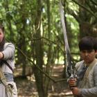 The Great Sword of Ithsgul lead characters, Winton Primary School pupils Tessa Riley, 13, and...