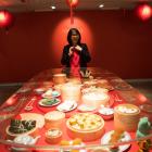 Bev Moon went for a "more is more" approach to her knitted yum cha banquet. Photo: Richard Ng