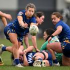 Georgia Cormick of the Otago Spirit passes during her side’s Farah Palmer Cup match against...