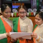 Attending Indian independence day celebrations held at the Otago University Union Hall yesterday...