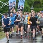 Runners head off at the start of the 30th Leith Harbour Free 5/10 km in 2021. PHOTO: LINDA...