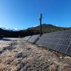 A cell tower has been installed at Mirror Lake in Fiordland. PHOTO: JOHN CANSDALE