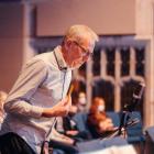 Nick Cornish conducts at the Dunedin Jazz Club. Photo: Max Cao