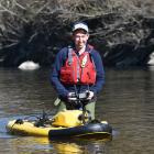 Otago Regional Council environmental technician Chris Knox tries out a remote controlled river...