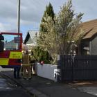 Emergency services attended a house fire in Oxford St this afternoon. PHOTO: GREGOR RICHARDSON