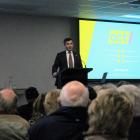 Act New Zealand leader David Seymour holds a public meeting in Invercargill yesterday, where he...
