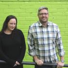 Ōtepoti Community Wellness Hub wellbeing educators Tash Squire (left) and Rob Willers have a...