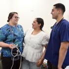 Healthcare assistant Kelsea Randell (left), heart disease screening day co-organiser Savannah...