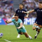 South Africa's Jesse Kriel makes a play for the ball. Photo: Reuters 
