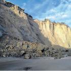A cliff face at Motunau Beach which is being eaten away by erosion. PHOTO: SUPPLIED