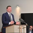 Mark Patterson speaks at the Meet the candidates meeting for the Taieri electorate at Musselburgh...