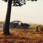 Wyndham rally driver Barry Robinson takes a bend in his Vauxhall Chevette in the Slopedown Forest...