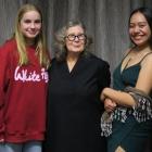 Dan Davin Foundation award judge Vivienne Plumb with Kate Lindsay (left) and Reiyana Pullen, who...