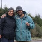 Annie and Koshy Yohannan practise new skills at a Fish &amp; Game lesson at Southern Reservoir...