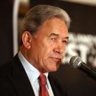 New Zealand First leader Winston Peters speaks to supporters. PHOTO: GETTY IMAGES