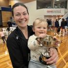 Arthur Grant, 11-months, was Christchurch Red's mascot at the Netball NZ Open Champs in Dunedin...