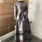 This silk taffeta wedding gown, owned by exhibition co-organiser Ruth Willis, was worn by her...