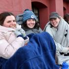 University of Otago students (from left) Abby Bland and sisters Imogen and Caitlin Berry-Kilgour...