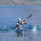 Bryce Irving, of Queenstown, on his way to winning the kayak leg — and helping secure his team,...