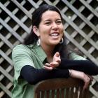 Ruby Macomber loves sitting and writing in the sun in the courtyard at Robert Lord Cottage. PHOTO...