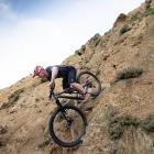 Cromwell Mountain Bike Club president Alex Bartrum rides a trail built by club members near...