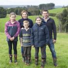 Frances and Geordie Eade with their children Georgia, 11, Louis, 9, and Martha, 13, at home on...